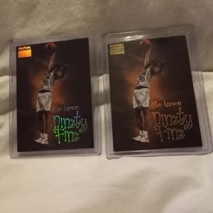 2 card 1999 Skybox Premium Ninety Fine Allen Iverson #209 lot